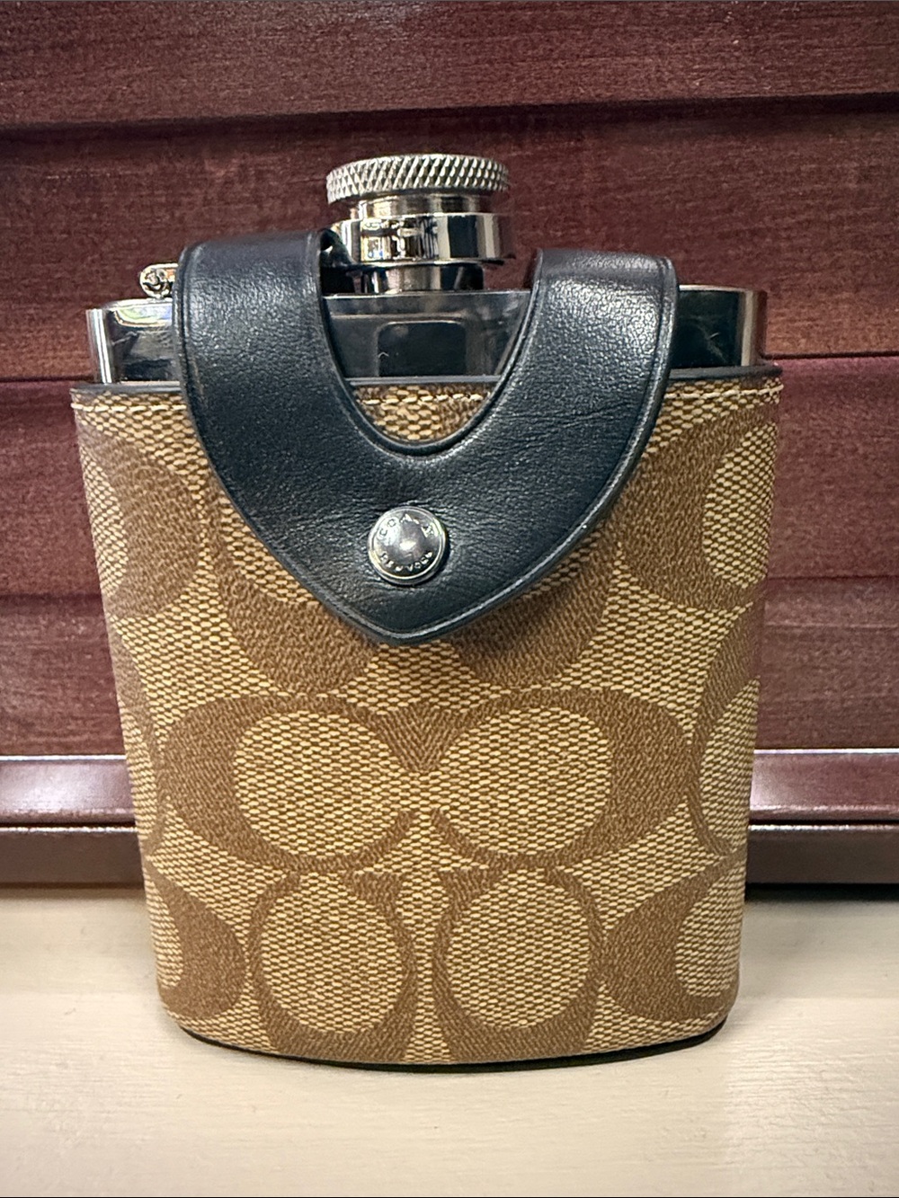 Coach Outlet Men's Flask In Signature Canvas